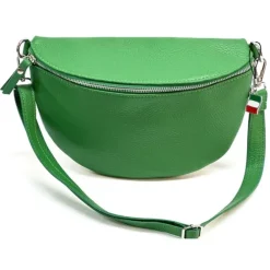 Florence Echtleder Bauchtasche groß Damen hellgrün Jugend OTF825L