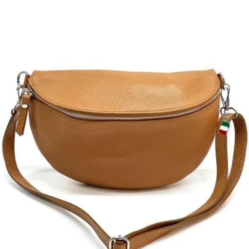 Florence Echtleder Bauchtasche groß Damen braun/tan Jugend OTF825C