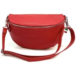 Florence Echtleder Bauchtasche groß Damen rot Jugend OTF825R