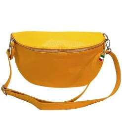Florence Echtleder Bauchtasche groß Damen gelb Jugend OTF825Y