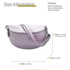 Florence Echtleder Bauchtasche groß Damen rosa Jugend OTF825A