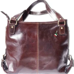 Florence Echtleder Damen braun Henkeltasche Shopper OTF136N