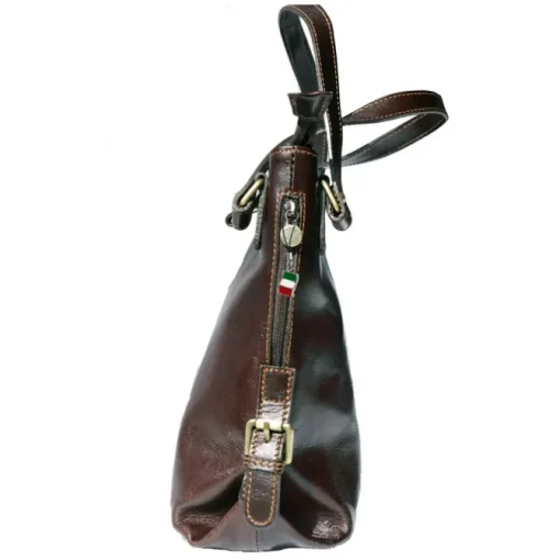 Florence Echtleder Damen braun Henkeltasche Shopper OTF136N