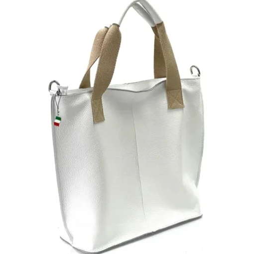Florence Echtleder Damen weiß Shopper OTF161W