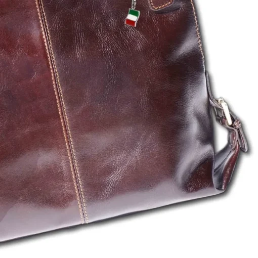 Florence Echtleder Damen braun Henkeltasche Shopper OTF136N