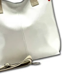 Florence Echtleder Damen weiß Shopper OTF161W