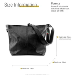 Florence Echtleder Damen schwarz OTF829S