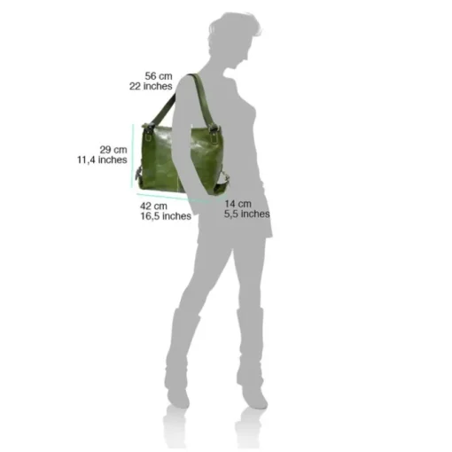 Florence Echtleder Damen braun Henkeltasche Shopper OTF136N