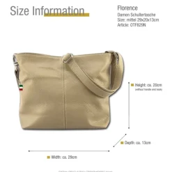 Florence Echtleder Damen taupe OTF829N