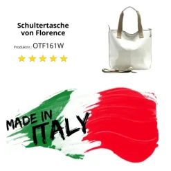 Florence Echtleder Damen weiß Shopper OTF161W