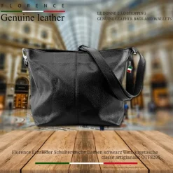 Florence Echtleder Damen schwarz OTF829S