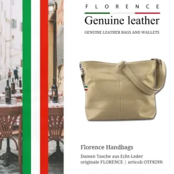 Florence Echtleder Damen taupe OTF829N
