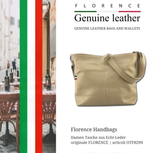 Florence Echtleder Damen taupe OTF829N