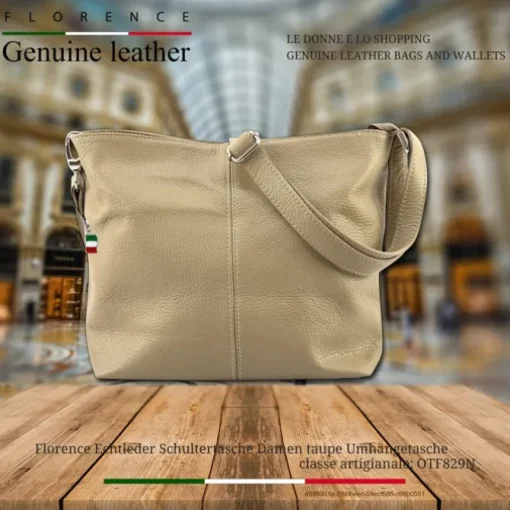 Florence Echtleder Damen taupe OTF829N