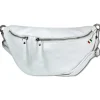 Florence Echtleder Gürteltasche extra groß Damen weiß Bauchtasche Jugend OTF820W