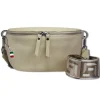 Florence Echtleder Gürteltasche Damen beige Bauchtasche Jugend OTF807I