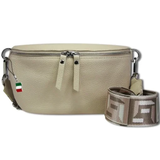 Florence Echtleder Gürteltasche Damen beige Bauchtasche Jugend OTF807I