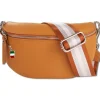 Florence Echtleder Gürteltasche Damen tan Bauchtasche Brusttasche Jugend OTM808C