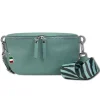 Florence Echtleder Gürteltasche Damen hellblau Bauchtasche Jugend OTF807H