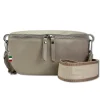 Florence Echtleder Gürteltasche Damen taupe Bauchtasche Jugend OTF807N