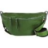 Florence Echtleder Gürteltasche Damen extra groß grün Bauchtasche Jugend OTF821G