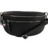 Florence Echtleder Gürteltasche Damen schwarz Bauchtasche OTM801S