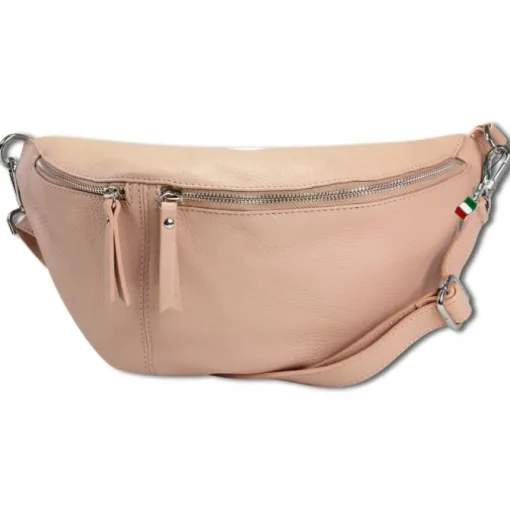 Florence Echtleder Gürteltasche Damen extra groß rosa Bauchtasche Jugend OTF821A