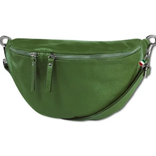 Florence Echtleder Gürteltasche Damen extra groß grün Bauchtasche Jugend OTF821G