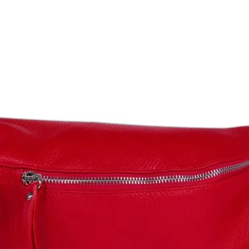 Florence Echtleder Gürteltasche extra groß Damen rot Bauchtasche Jugend OTF820R