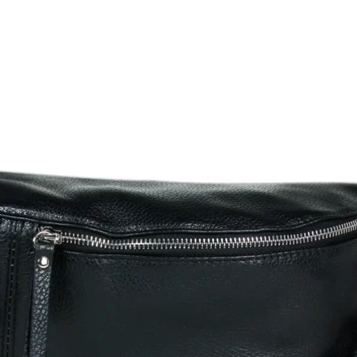 Florence Echtleder Gürteltasche extra groß Damen schwarz Bauchtasche Jugend OTF820S