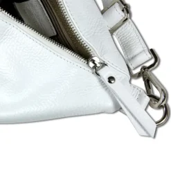 Florence Echtleder Gürteltasche extra groß Damen weiß Bauchtasche Jugend OTF820W