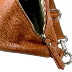 Florence Echtleder Gürteltasche Damen extra groß hellbraun Bauchtasche Jugend OTF821C