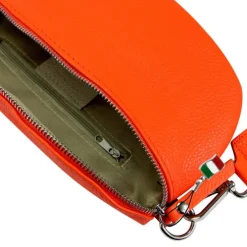 Florence Echtleder Gürteltasche Damen orange Bauchtasche Jugend OTF807O