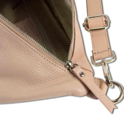 Florence Echtleder Gürteltasche Damen extra groß rosa Bauchtasche Jugend OTF821A