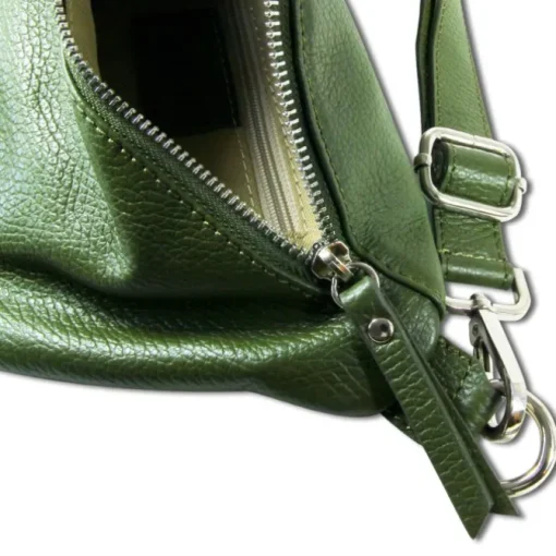 Florence Echtleder Gürteltasche Damen extra groß grün Bauchtasche Jugend OTF821G