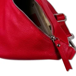 Florence Echtleder Gürteltasche extra groß Damen rot Bauchtasche Jugend OTF820R