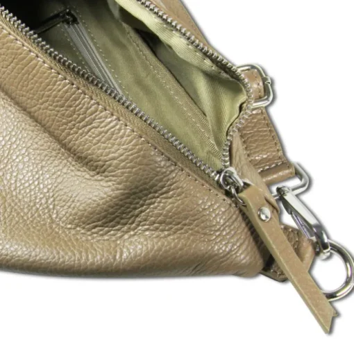 Florence Echtleder Gürteltasche extra groß Damen taupe Bauchtasche Jugend OTF820N