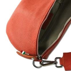 Florence Echtleder Gürteltasche Damen papaya orange Bauchtasche Jugend OTF807E