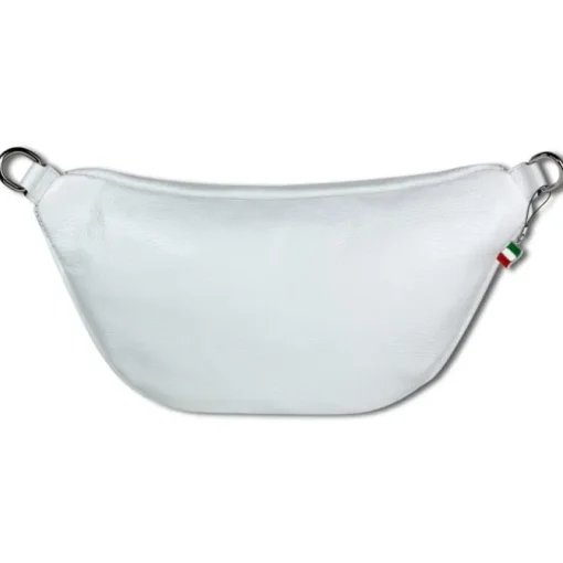 Florence Echtleder Gürteltasche extra groß Damen weiß Bauchtasche Jugend OTF820W