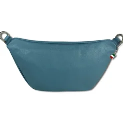 Florence Echtleder Gürteltasche Damen extra groß jeansblau Bauchtasche Jugend OTF821F