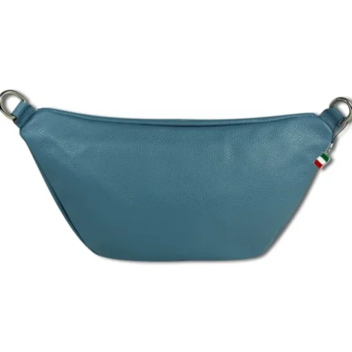 Florence Echtleder Gürteltasche extra groß Damen jeansblau Bauchtasche Jugend OTF820F