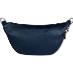 Florence Echtleder Gürteltasche extra groß Damen blau Bauchtasche Jugend OTF820B