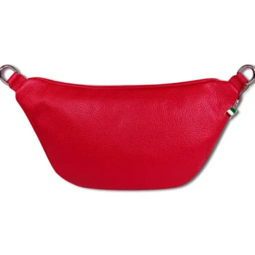 Florence Echtleder Gürteltasche extra groß Damen rot Bauchtasche Jugend OTF820R