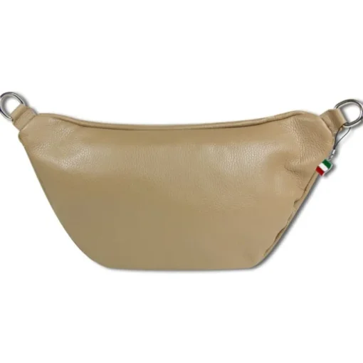 Florence Echtleder Gürteltasche extra groß Damen taupe Bauchtasche Jugend OTF820N