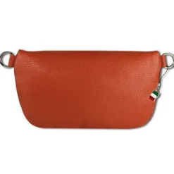 Florence Echtleder Gürteltasche Damen papaya orange Bauchtasche Jugend OTF807E