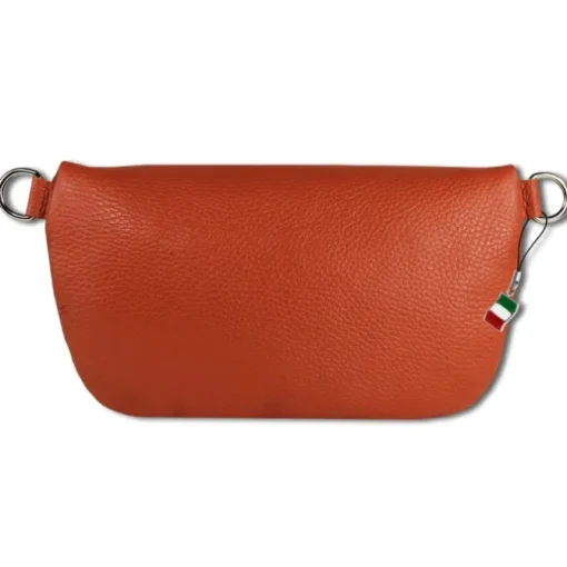 Florence Echtleder Gürteltasche Damen papaya orange Bauchtasche Jugend OTF807E