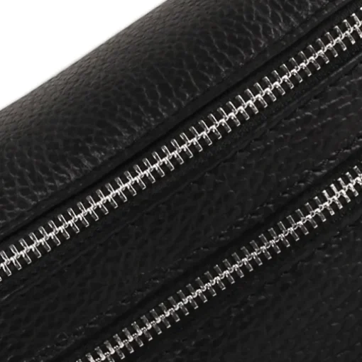 Florence Echtleder Gürteltasche Damen schwarz Bauchtasche OTM801S