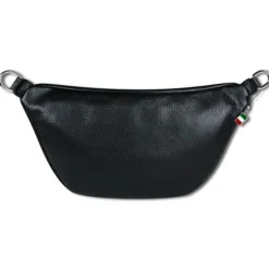 Florence Echtleder Gürteltasche extra groß Damen schwarz Bauchtasche Jugend OTF820S