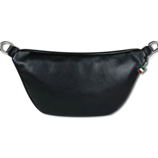 Florence Echtleder Gürteltasche extra groß Damen schwarz Bauchtasche Jugend OTF820S