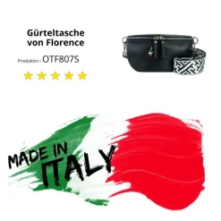 Florence Echtleder Gürteltasche Damen schwarz Bauchtasche Jugend Damen OTF807S